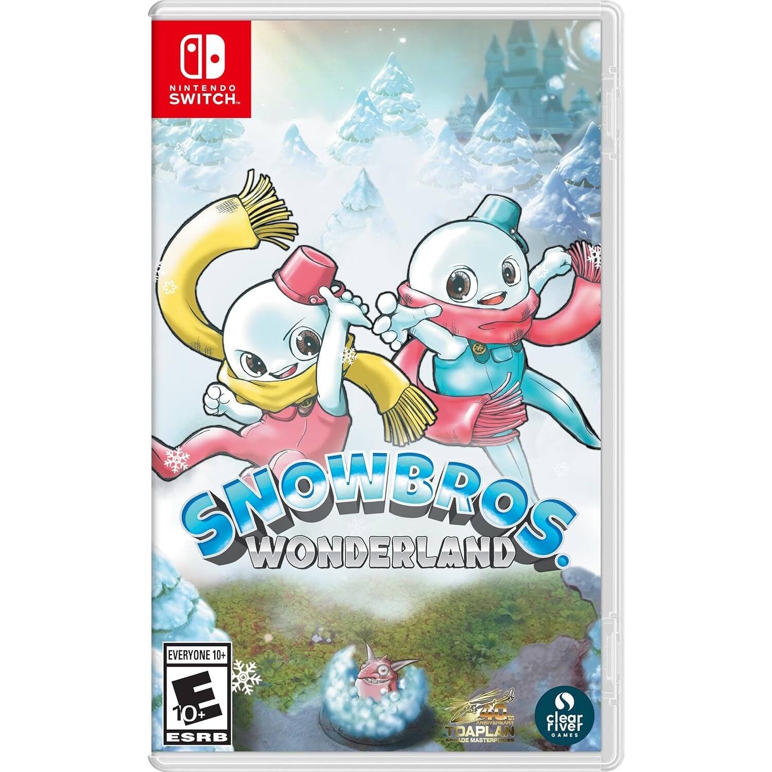 Nintendo Switch. Snowbros Wonderland Everyone 10+ E 10+ ESRB TDAPLA LDE Master Clear River