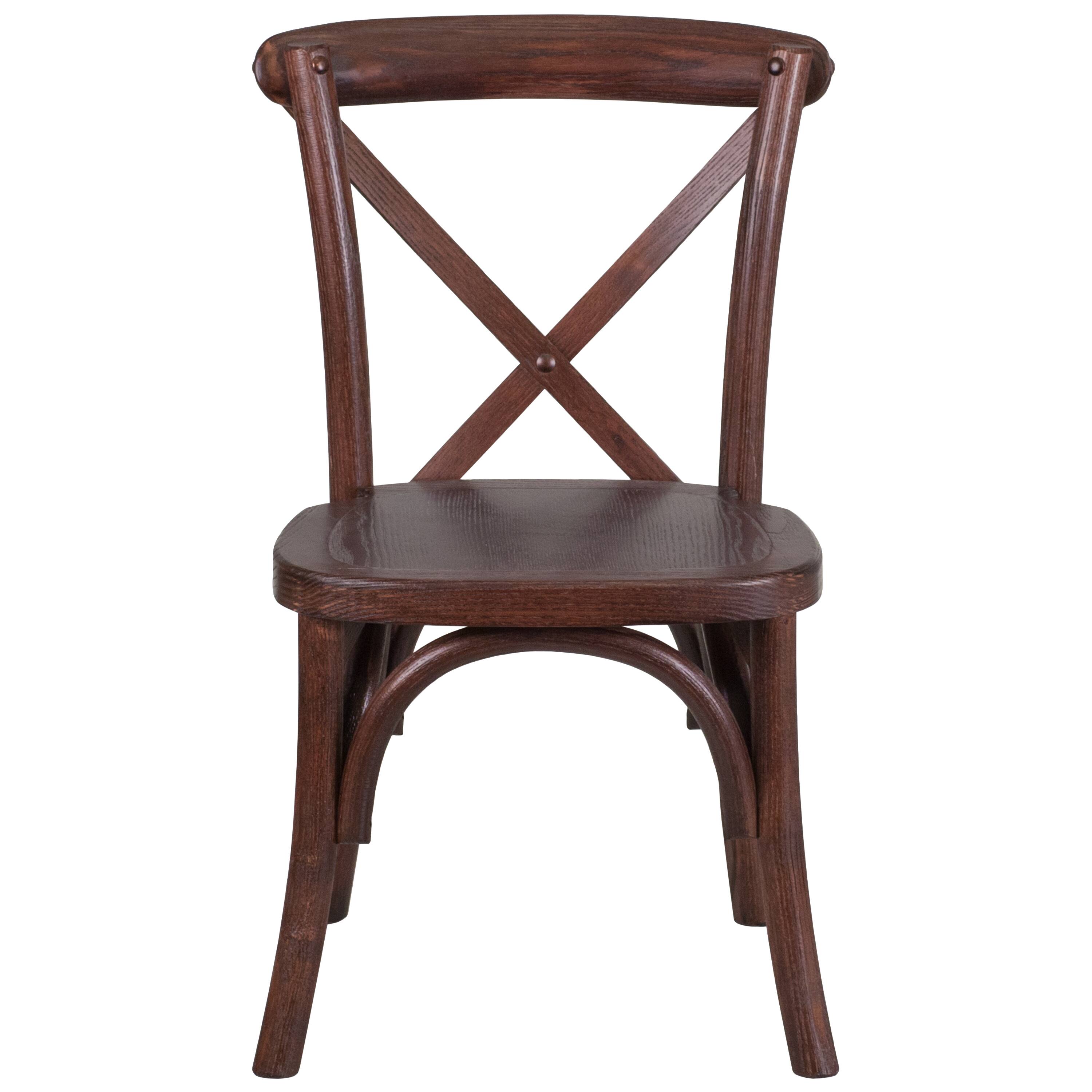 Alt View 5. Emma + Oliver - Kids Cross Back Chair - Mahogany.