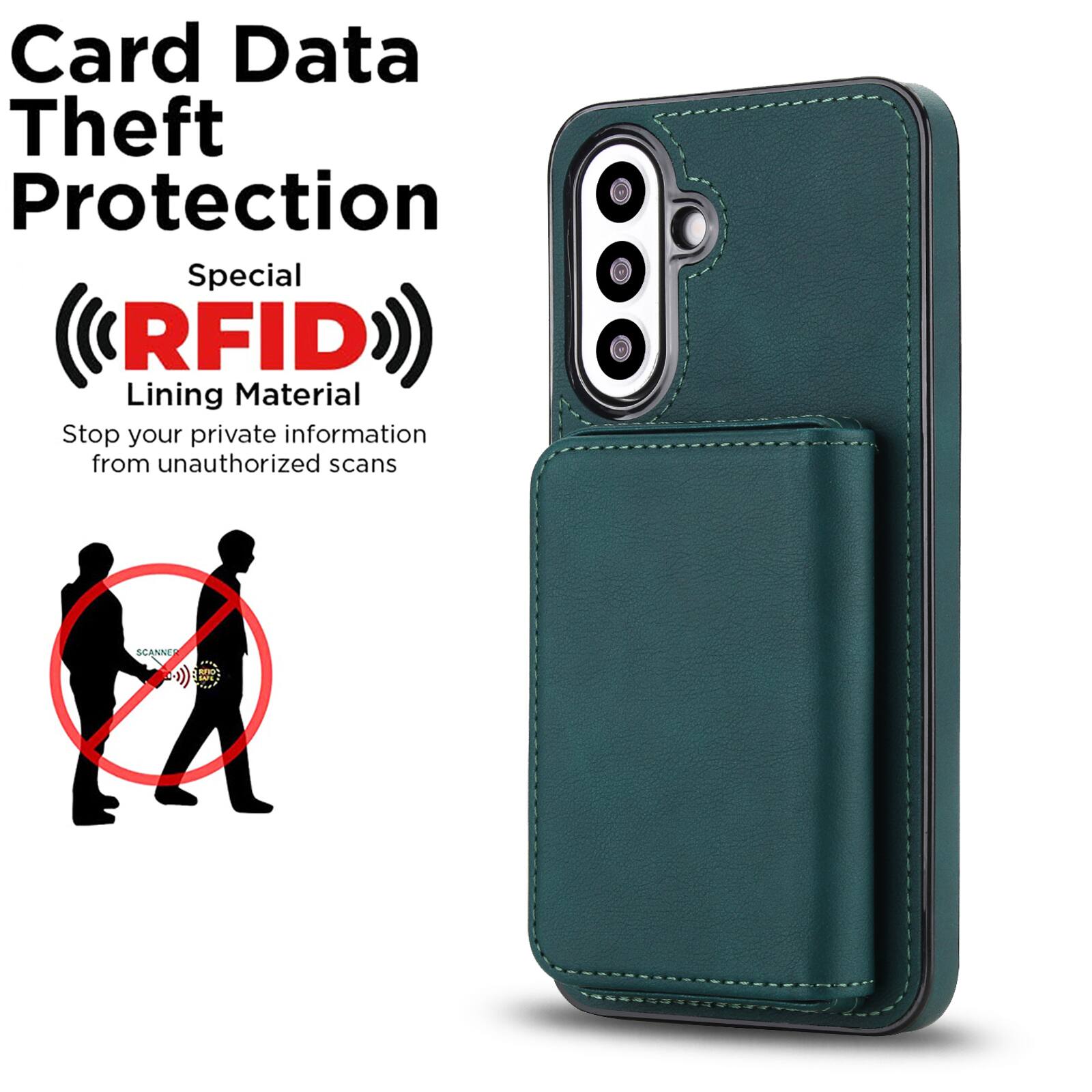 Card Data Theft Protection  
Special RFID Lining Material  
Stop your private information from unauthorized scans