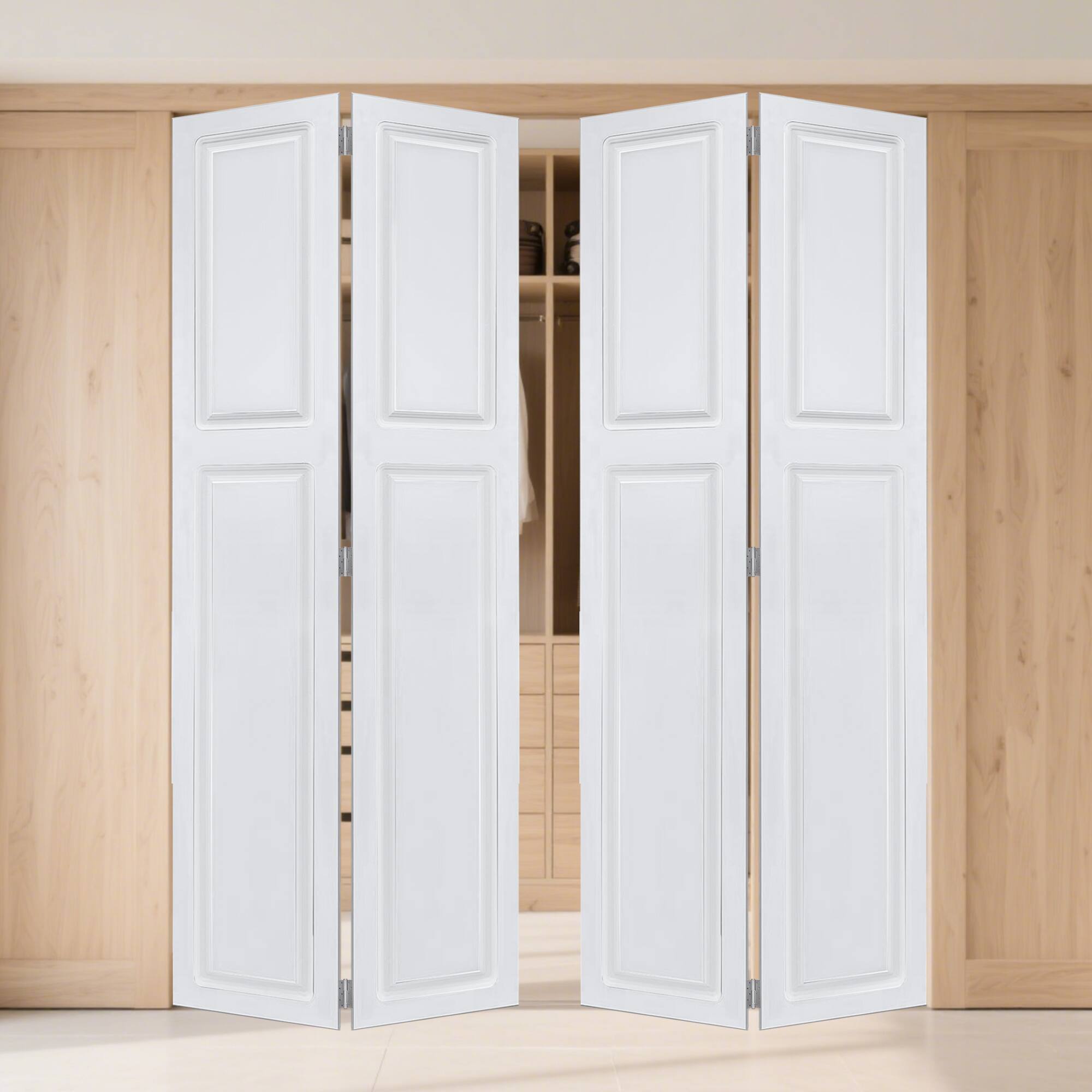 Alt View 1. Boyel Living - Milk White Interior Barn Door 24-in L x 0.75-in W x 80-in H with Matching Installation Hardware - Milk White.