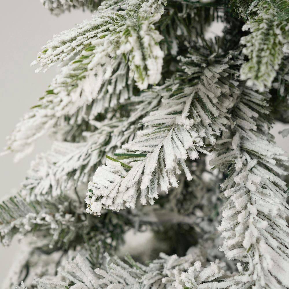 Alt View 1. Resenkos - 4-Piece Pre-Lit Christmas Decor Set, Includes Garland, Wreath and 2 Entry Trees with LED Lights, Green - Green.