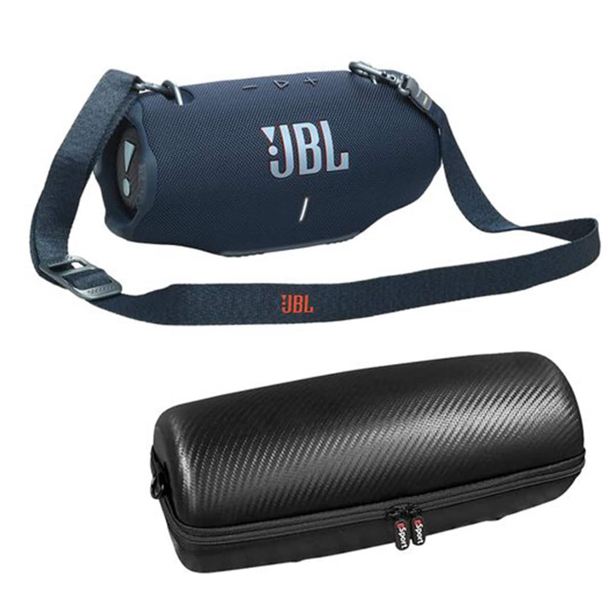JBL - Xtreme 4 Bluetooth Speaker with gSport Carbon Fiber Case - Blue