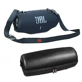 JBL - Xtreme 4 Bluetooth Speaker with gSport Carbon Fiber Case - Blue
