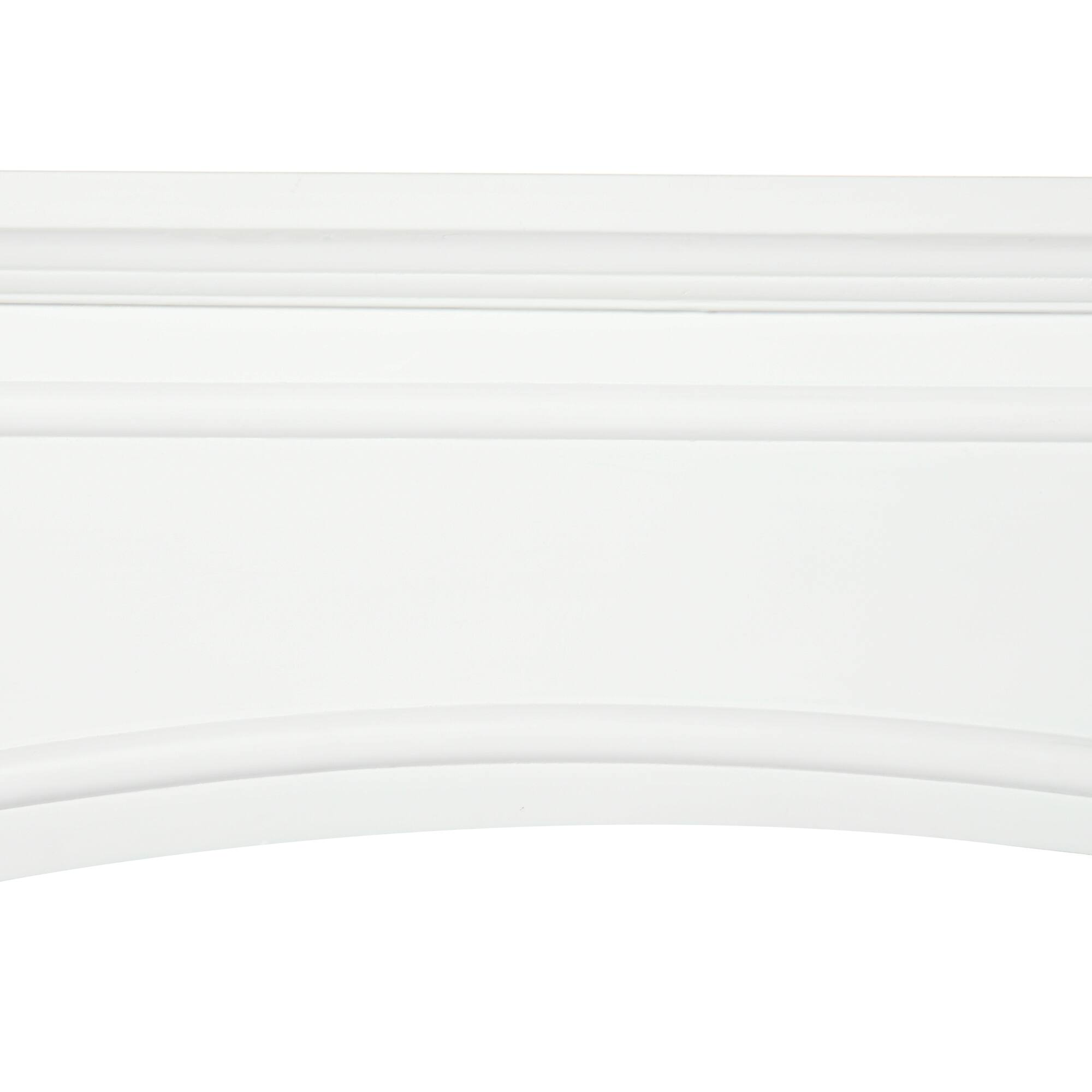 Alt View 7. Homcom - Modern Fireplace Mantel: 29" Int Width Surround w/Decorative Pattern - White.