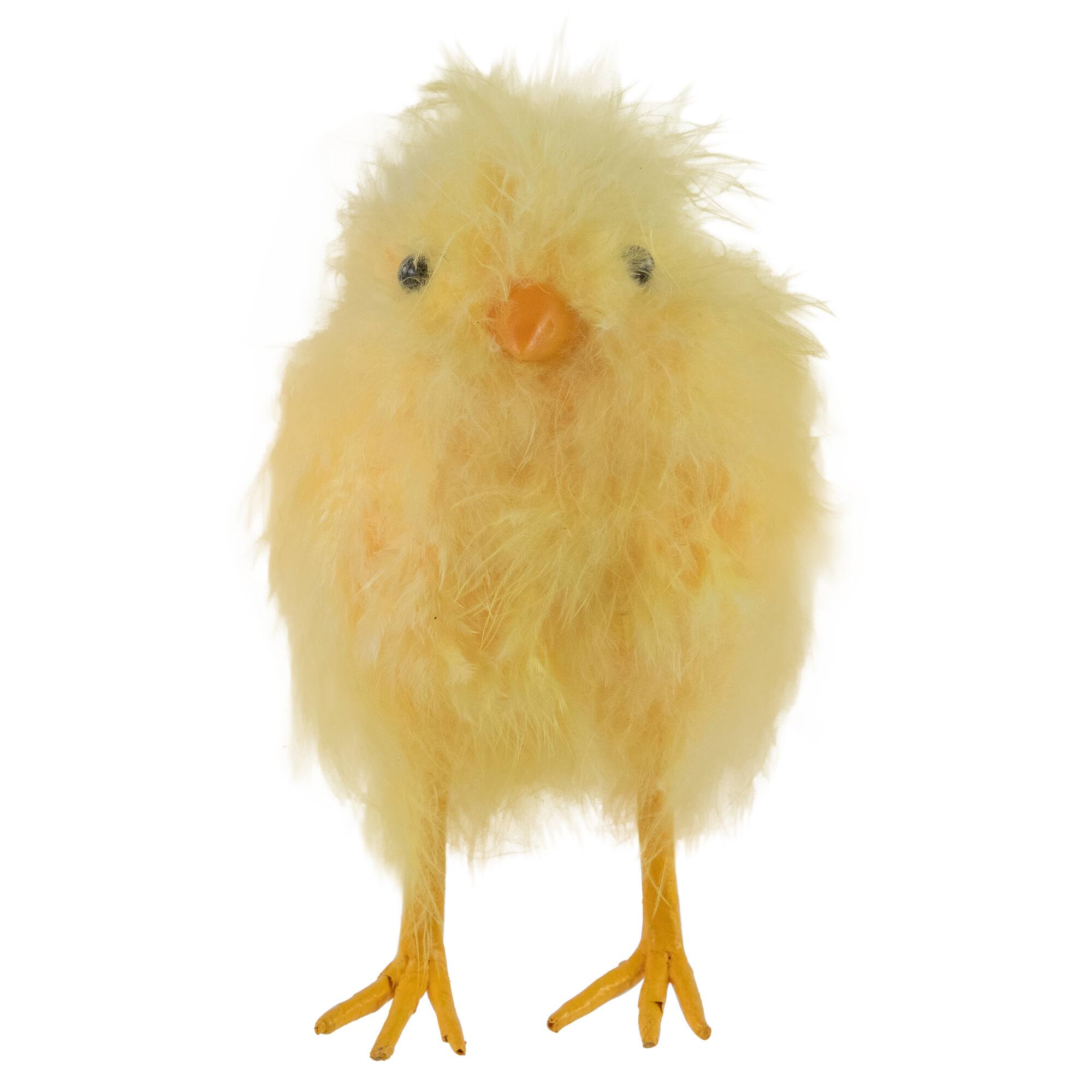 Alt View 2. Northlight - 5” Yellow Feather Easter Chick Figure - Yellow.