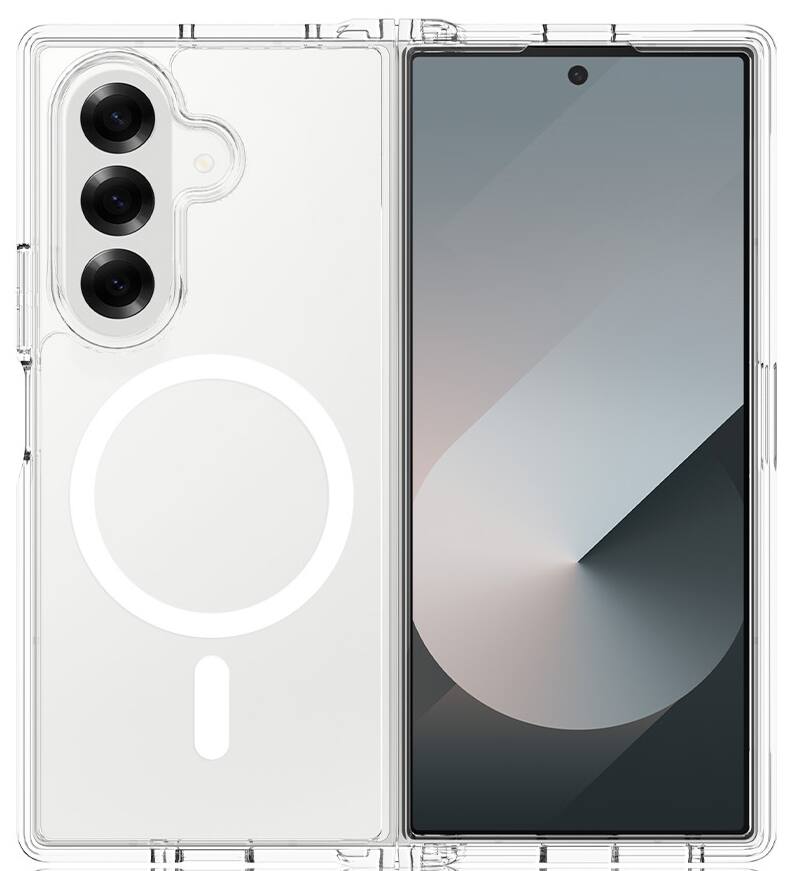 Alt View 2. Nakedcellphone - Clear Case for Samsung Galaxy Z Fold 7 Phone - Compatible with MagSafe - Clear.