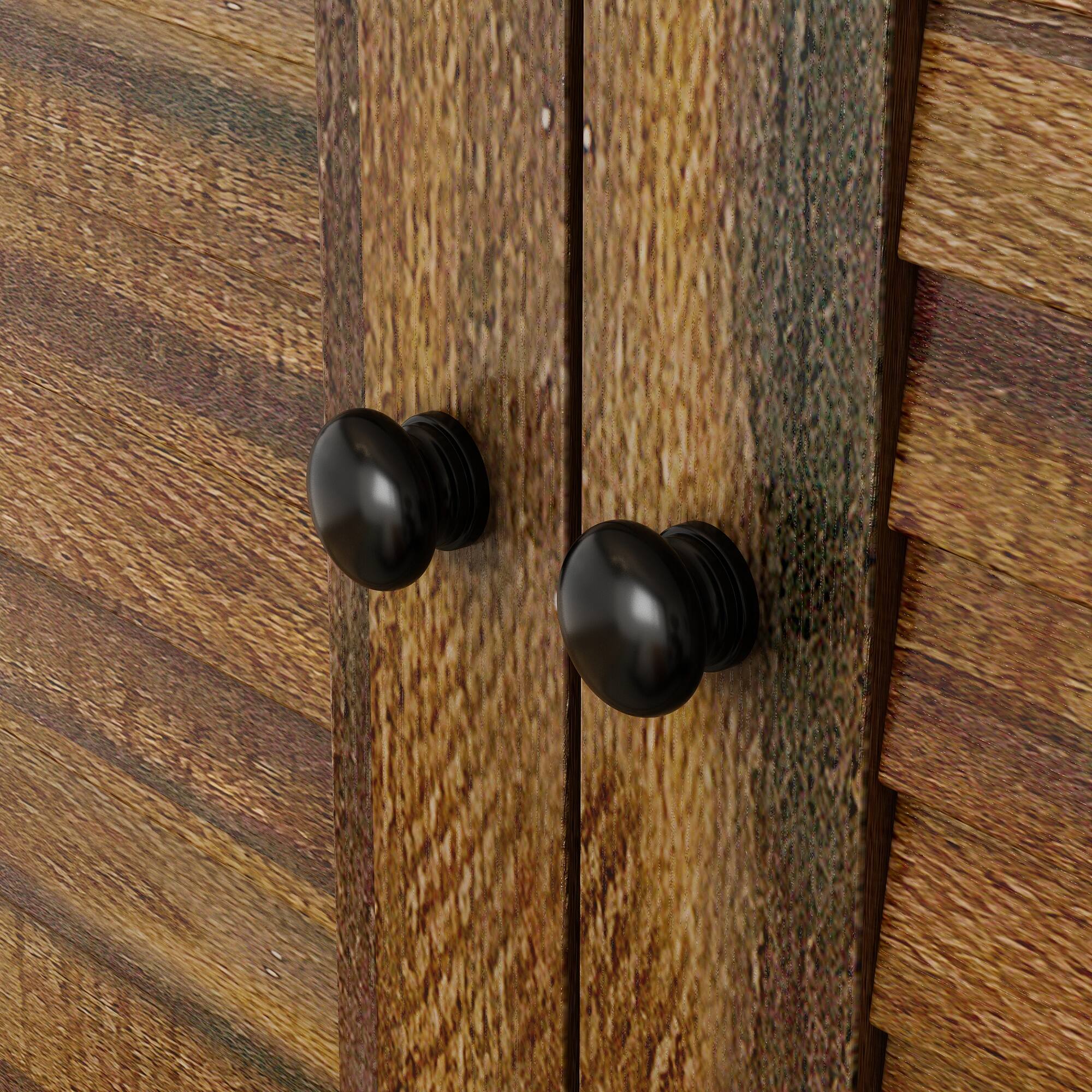 Alt View 4. FUFU&GAGA - FUFU&GAGA Wooden Shutter - Door Wardrobe: Timeless Storage for Organized Living - Brown.