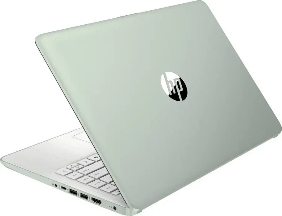 The text on the image reads "HP laptop."