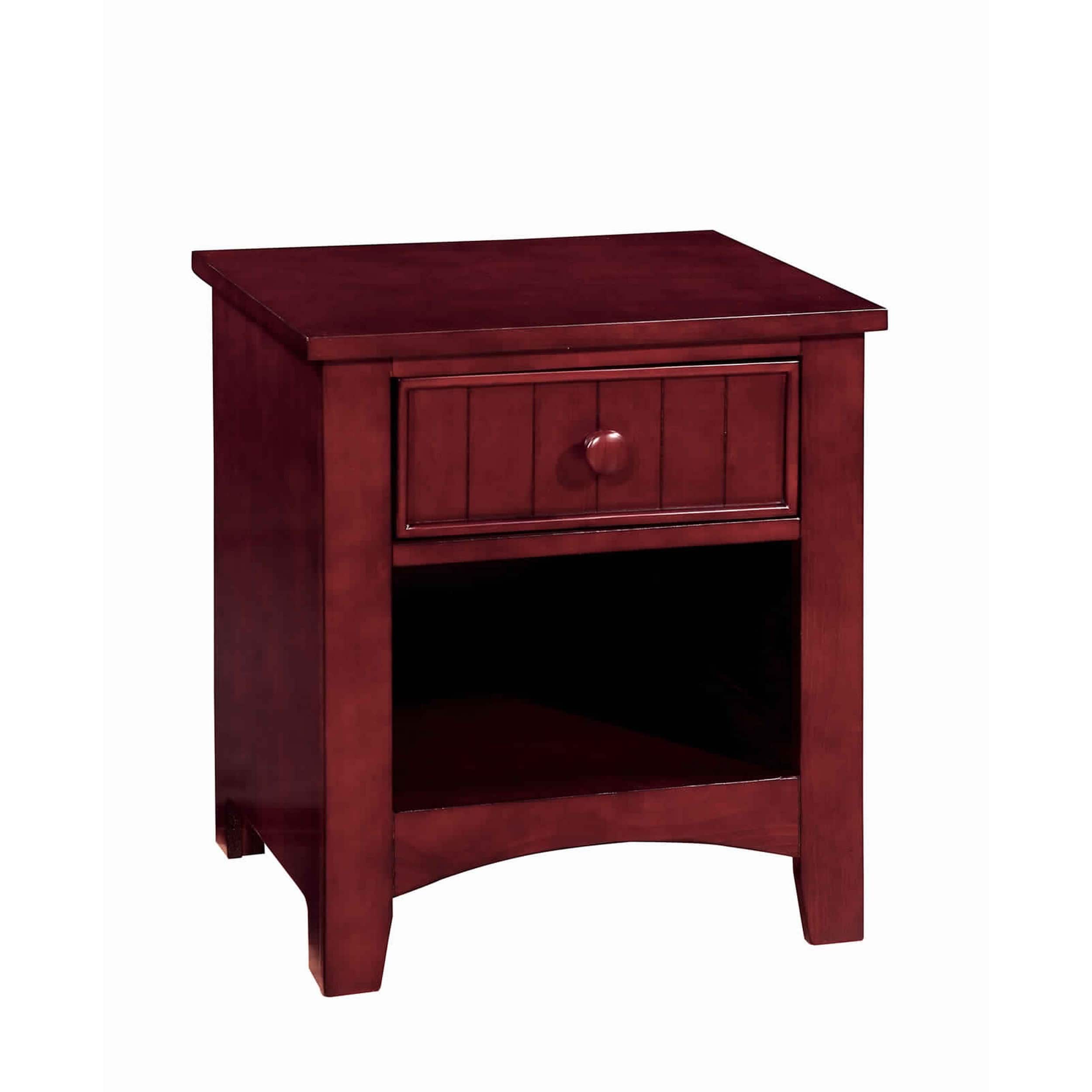 Manhattan Lane - Wooden Night Stand With One Drawer And Open Shelf - Brown