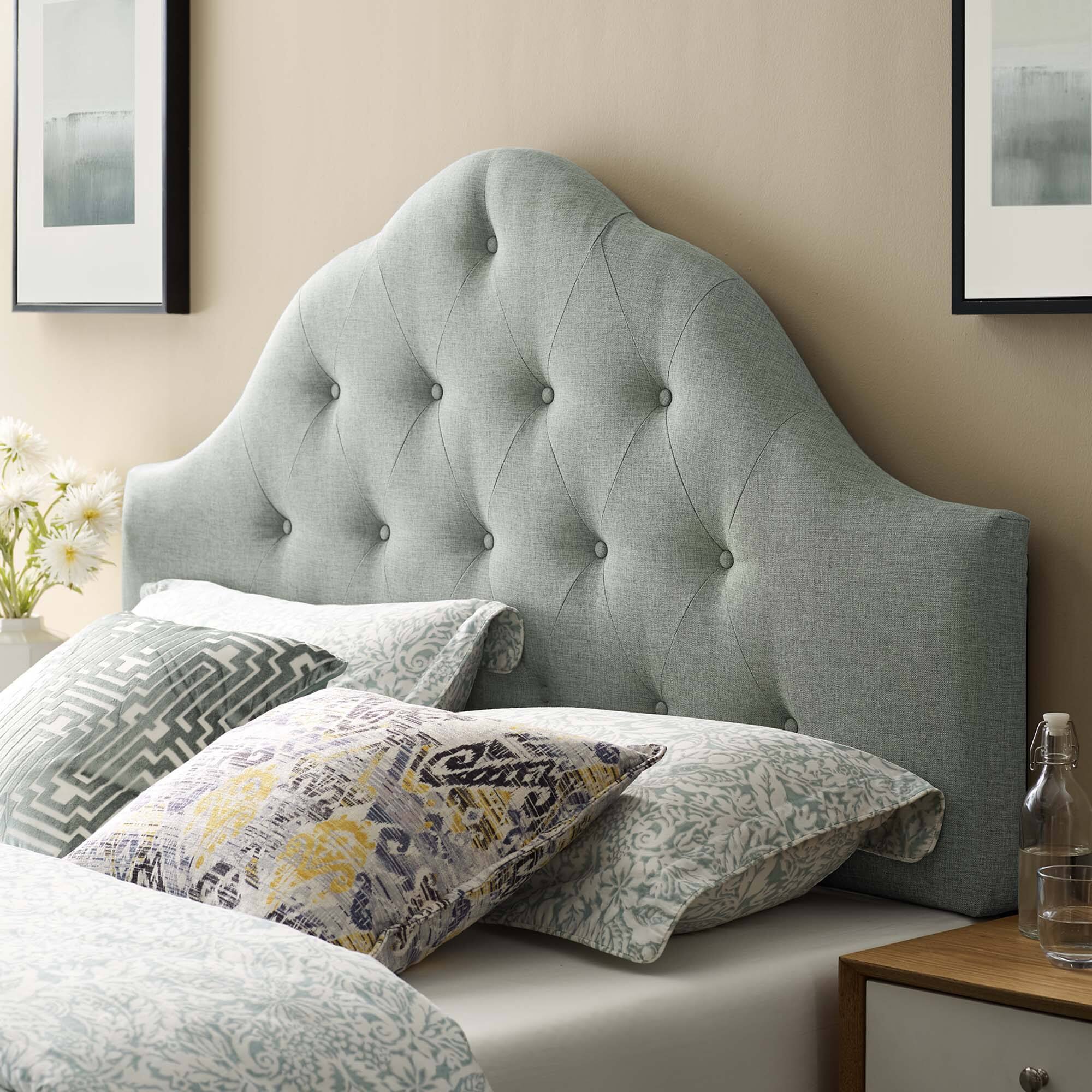 Alt View 3. Modway - Sovereign Upholstered Fabric Queen Headboard by Modway - Gray.