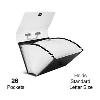 26 Pockets  
Holds Standard Letter Size