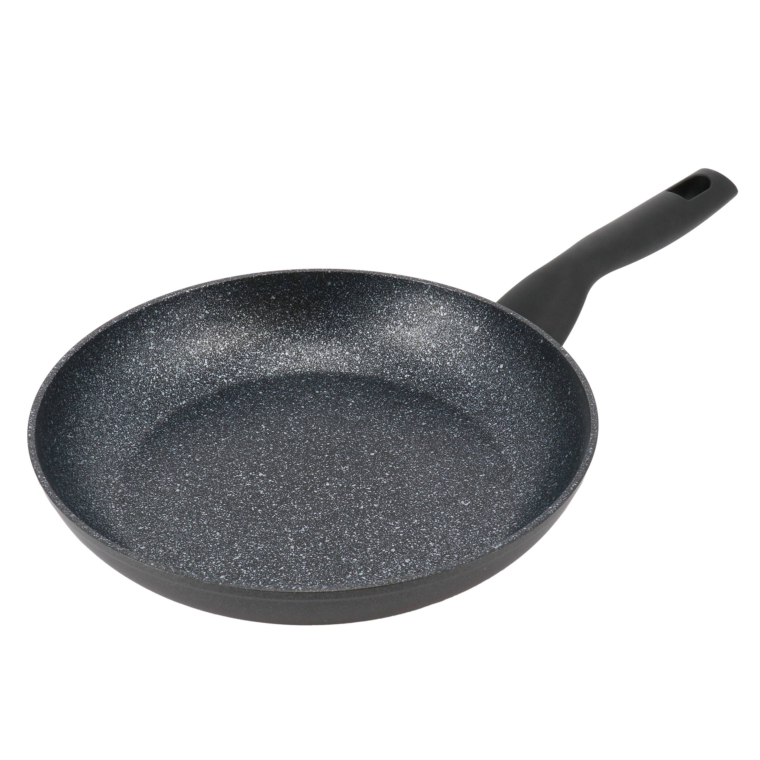 Front. Korkmaz - Korkmaz Nora Granit 2 Liter Aluminum Nonstick Frypan in Black - Black.