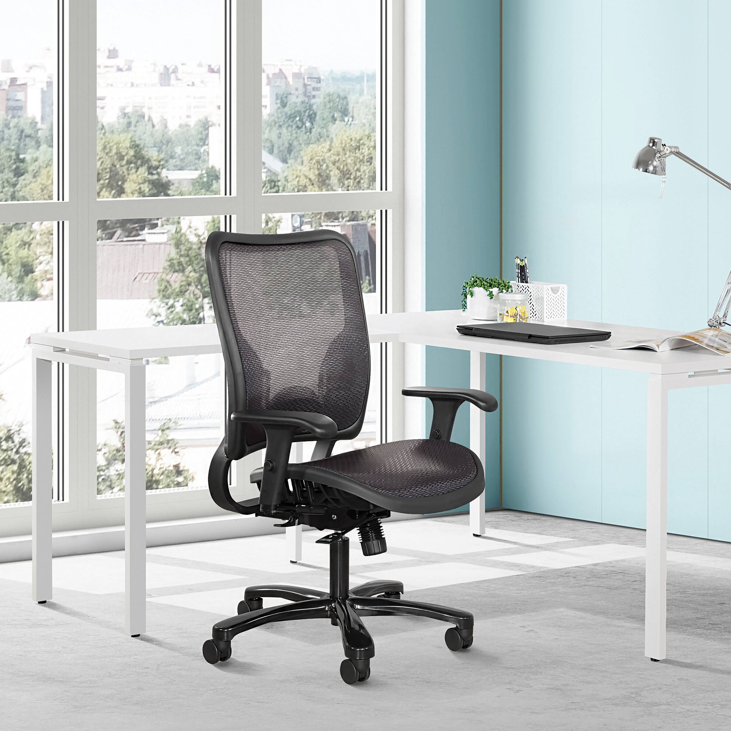 Alt View 3. Office Star Products - Air Grid Seat/Back Big & Tall Chair - Black.