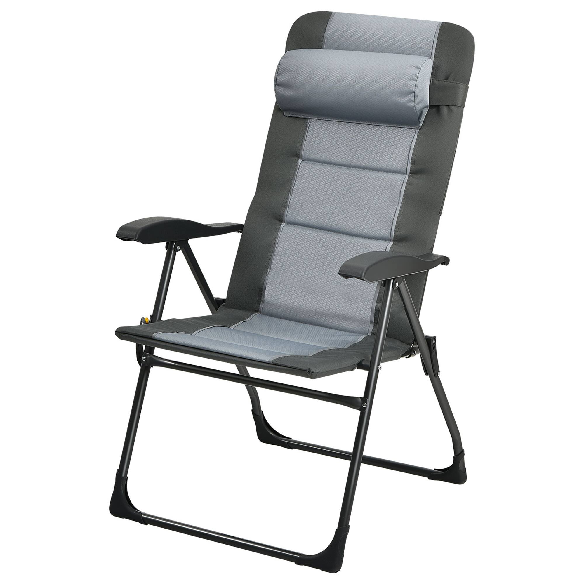 Alt View 8. Gymax - Gymax 4PCS Folding Patio Recliner Chair & Ottoman Set w/ Adjustable Backrest - Grey.