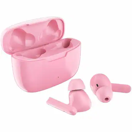 Front. JVC - JVC Gumy Mini HA-D5TP Earset - Stereo - True Wireless - Bluetooth - 20 Hz to 20 kHz - Earbud - Binaural - In-ear - Pink - Pink.