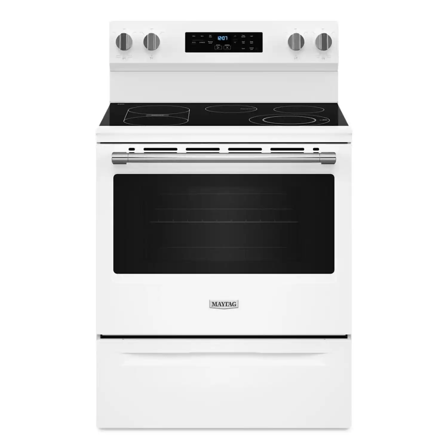 Maytag - 30-Inch Wide Electric Range With No Preheat Air Fry and Air Baking - 5.3 cu. ft - White