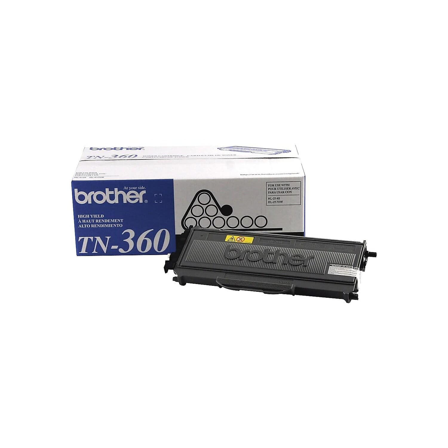 Brother - TN-360 High Yield Toner Cartridge, 2/Pack (TN3602PK) - Black