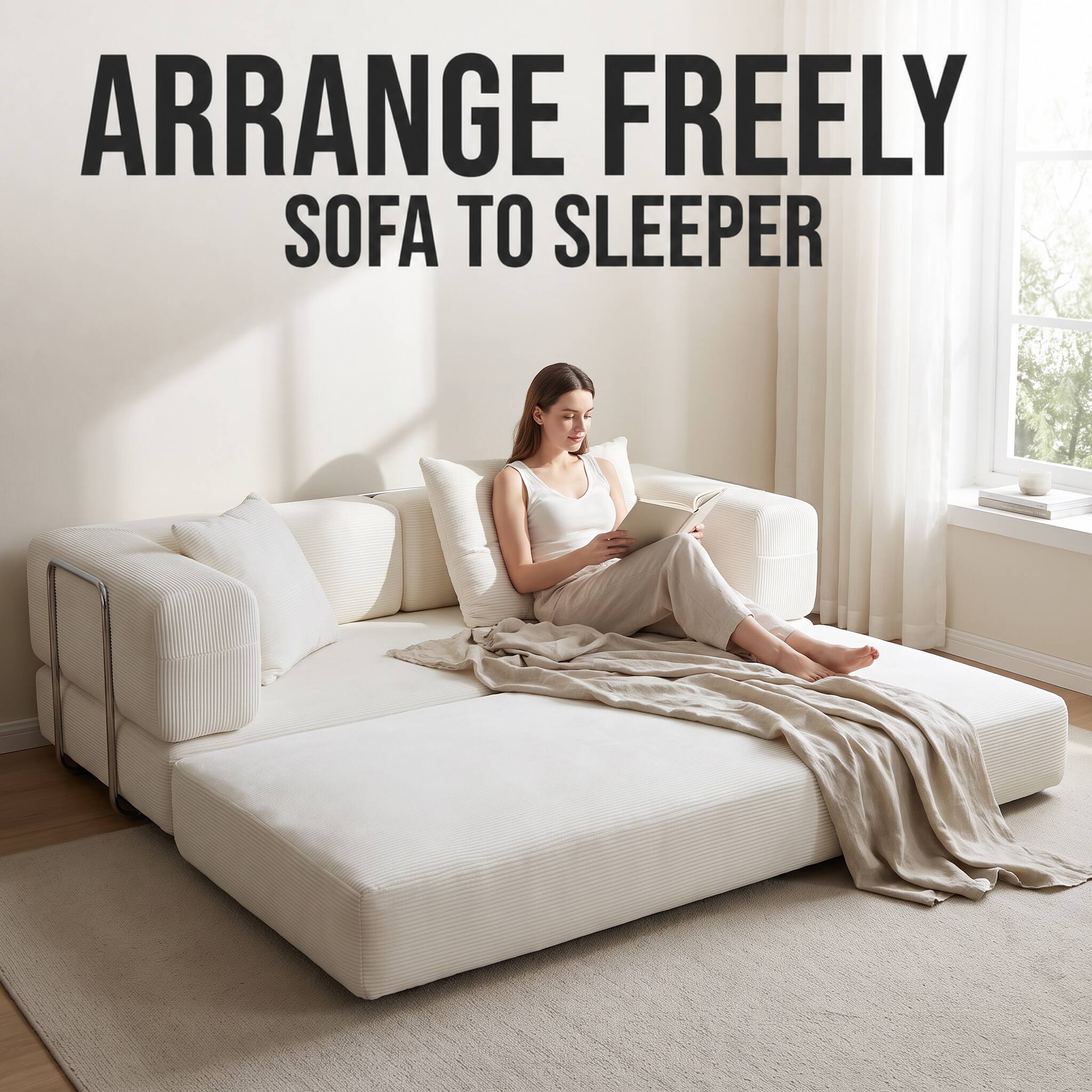 ARRANGE FREELY  
SOFA TO SLEEPER