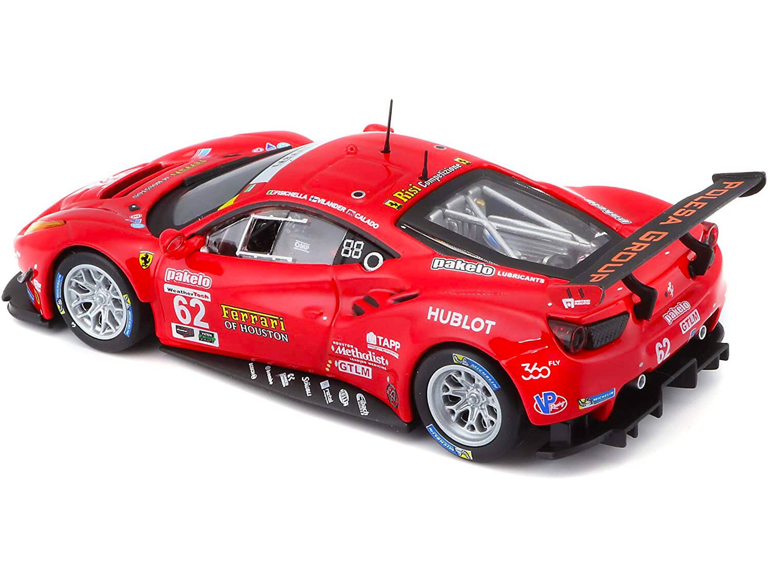 1. Competizione CDFISICNELLA SEVILANDER  
   Risi POLESA FCALADO OMP  
   pakelo pakelo LUBRICANTS GROUP  
   WeatherTech  
   - 62 Ferrari HUBLOT pakelo GTLM OF HOUSTON  
   TAPP 62 Methodist  
   1A FLY KS Cinabe  
   GTLM MEHBAN  
   360 Stau R MHLIN VP pr INRYIA  

Corrected text from the image:  
- Risi Competizione  
- CDFISICNELLA SEVILANDER  
- FCALADO  
- OMP  
- pakelo LUBRICANTS GROUP  
- WeatherTech  
- 62  
- Ferrari  
- HUBLOT  
- pakelo  
- GTLM  
- OF HOUSTON  
- TAPP  
- Methodist  
- 62  
- GTLM  
- 360  
- Stau  
- R  
- MHLIN  
- VP  
- INRYIA
