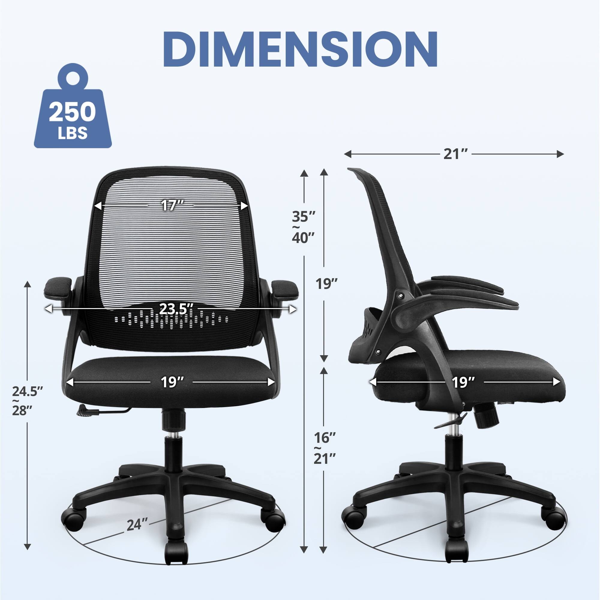 DIMENSION  
250 LBS  
21"  
17"  
35" - 40"  
19"  
23.5"  
24.5"  
28"  
19"  
19"  
16"  
21"  
24"