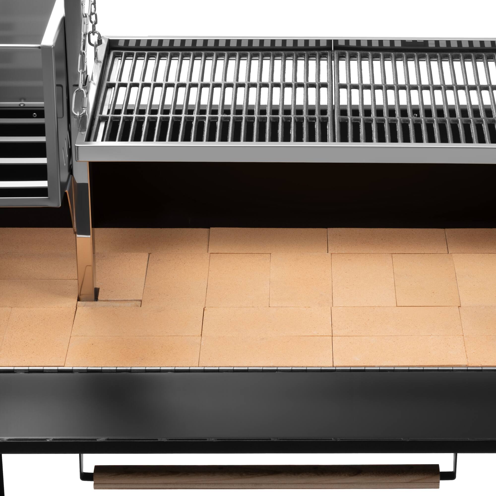 Alt View 8. Koolmore - 72 in. Argentine Santa Maria Charcoal and Wood Grill, Adjustable Outdoor BBQ, in Black (KM-OG-AW-72) - Black.