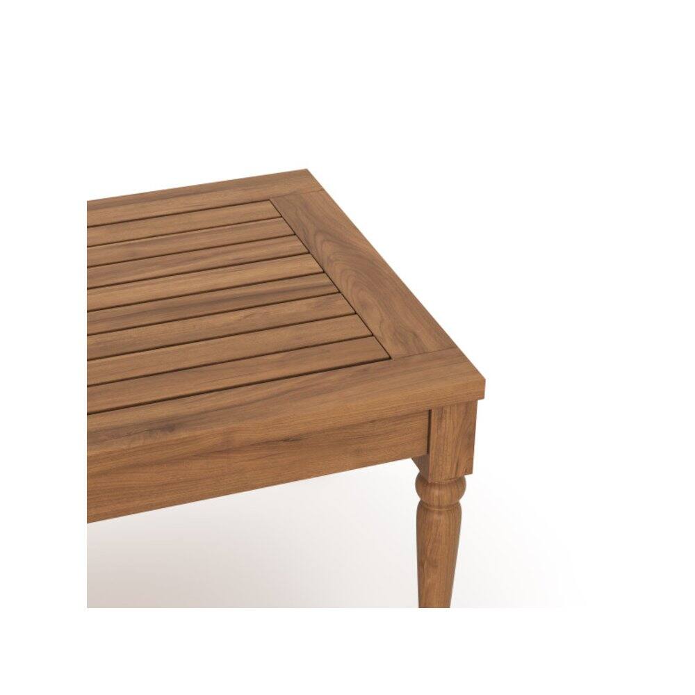 Alt View 4. New Classic Furniture - Savannah 47" Wood Patio Coffee Table in Natural - Brown.