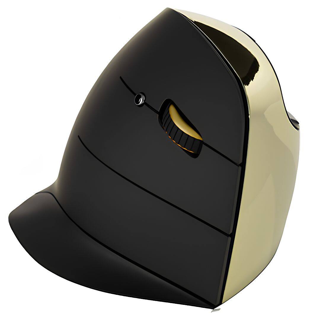 Back. Evoluent - Evoluent VerticalMouse C Wired Ergonomic Mouse for Right Hand - USB - Black and Gold.