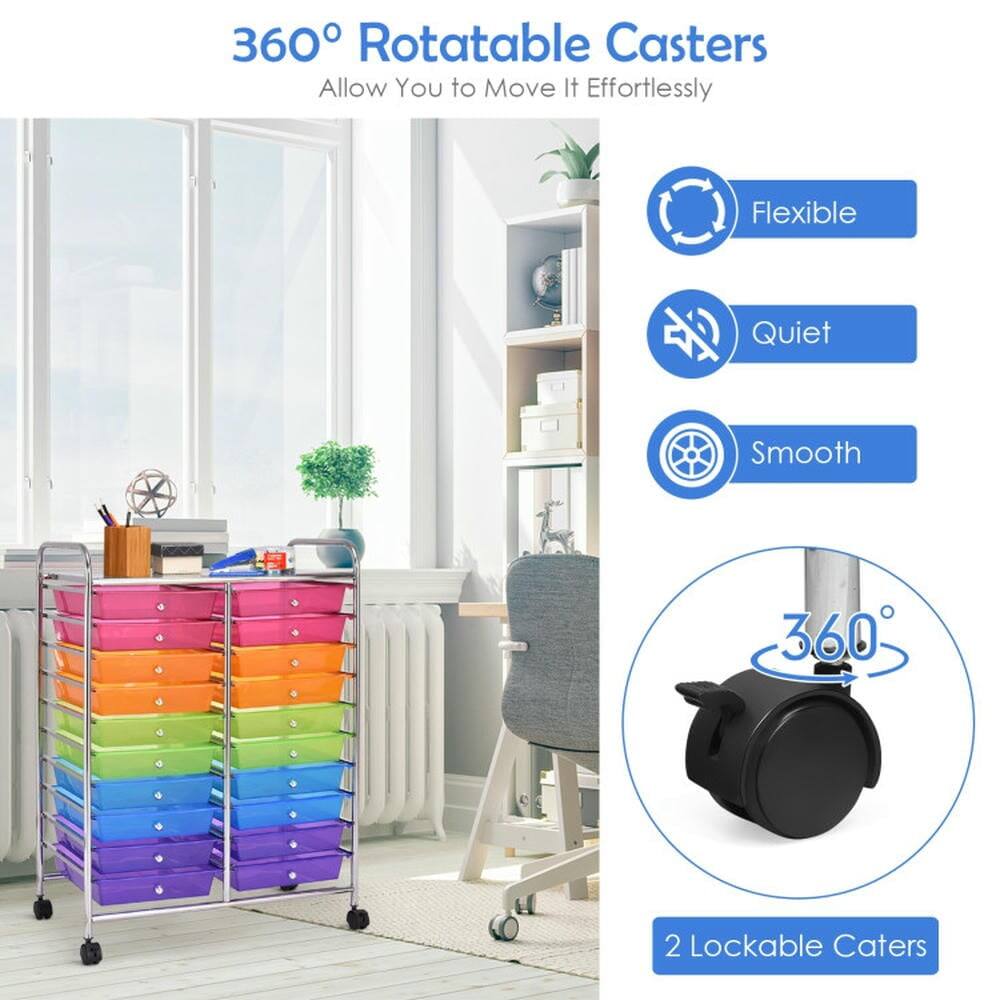 360° Rotatable Casters  
Allow You to Move It Effortlessly  

Flexible  
Quiet  
Smooth  

2 Lockable Casters
