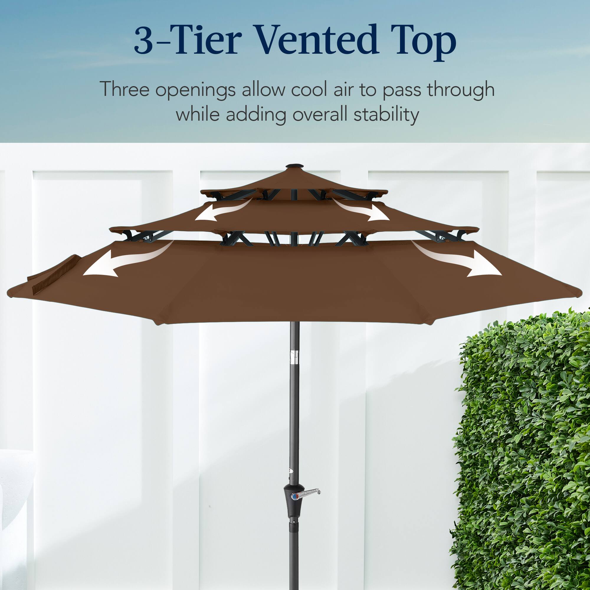 3-Tier Vented Top

Three openings allow cool air to pass through while adding overall stability.
