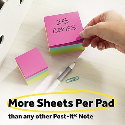 25 Copies  
More Sheets Per Pad  
than any other Post-it® Note