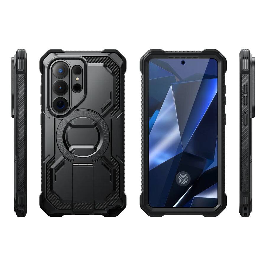 Back. i-Blason - Armorbox Case for Samsung Galaxy S26 Ultra – Kickstand, Screen Protector, Military-Grade - Black.