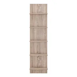 Danya B - Five Tier Wide Column Wall Shelf - Weathered Oak