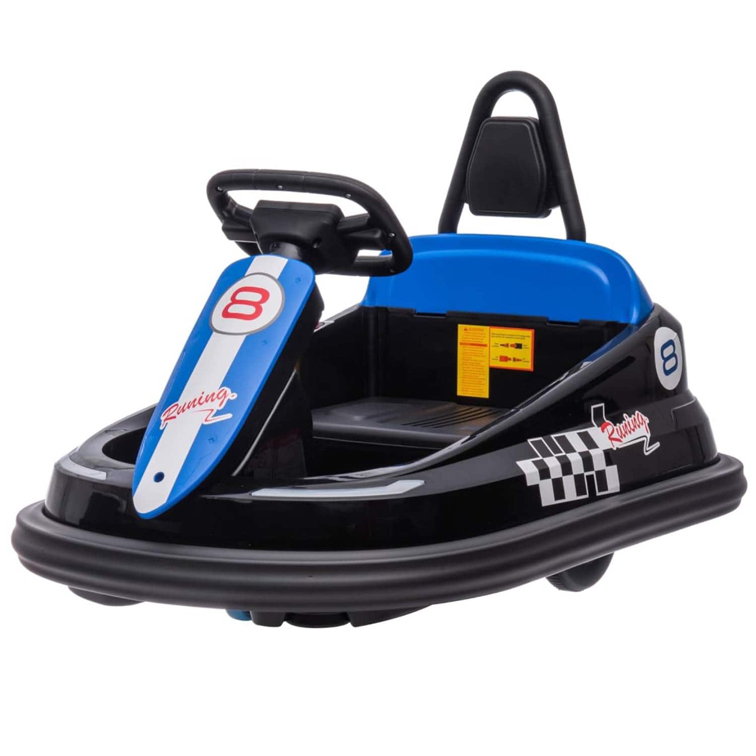 Maxxis Merch - 6V Bumper Car for Toddlers, Electric Ride on Toys for Kids, 360 Degree Spin, 2-Speeds, Lights, Music & Horn - Black