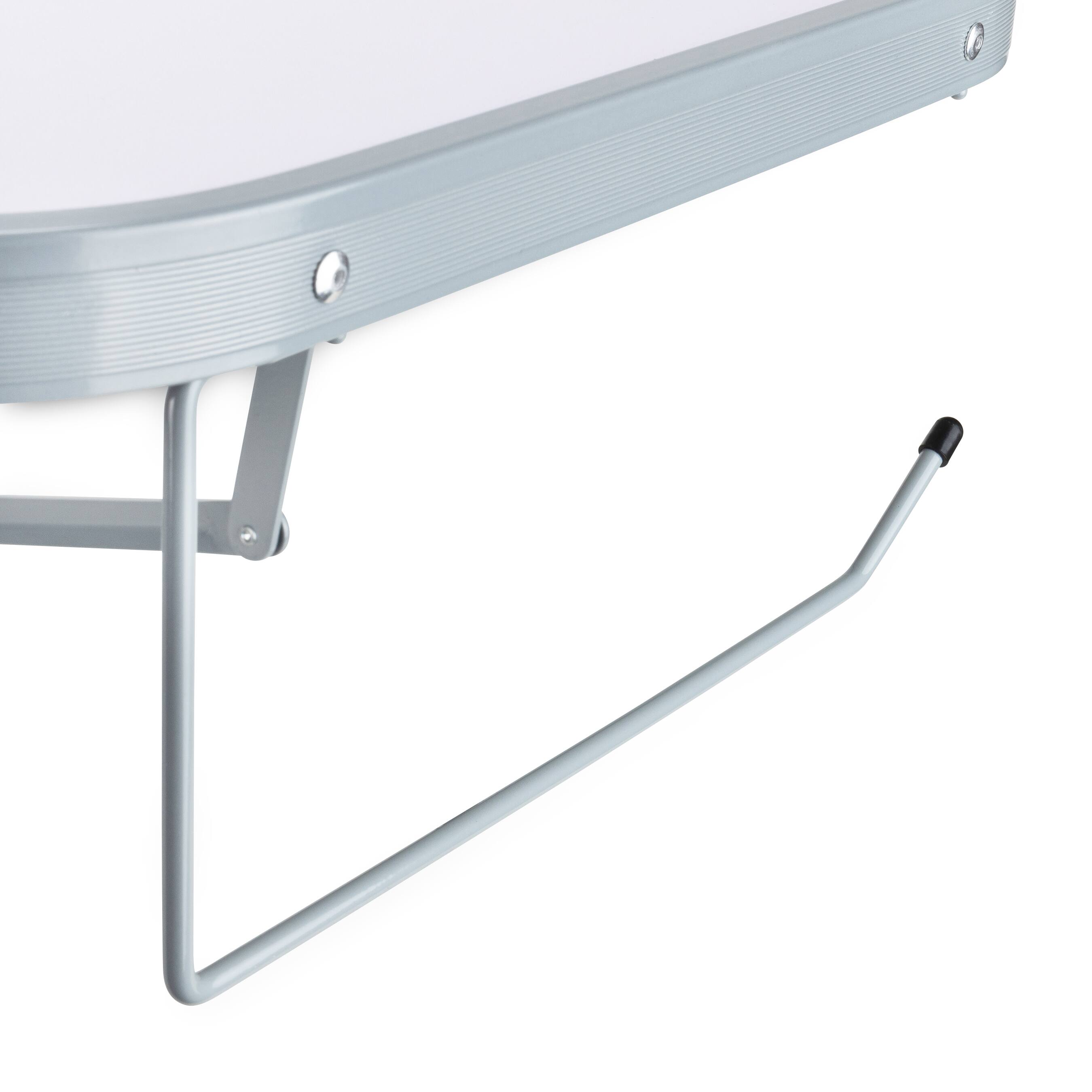 Alt View 5. Camco - Camco Deluxe Folding Outdoor Steel Grill Table with Side Tables, Hooks, and Case - Silver.