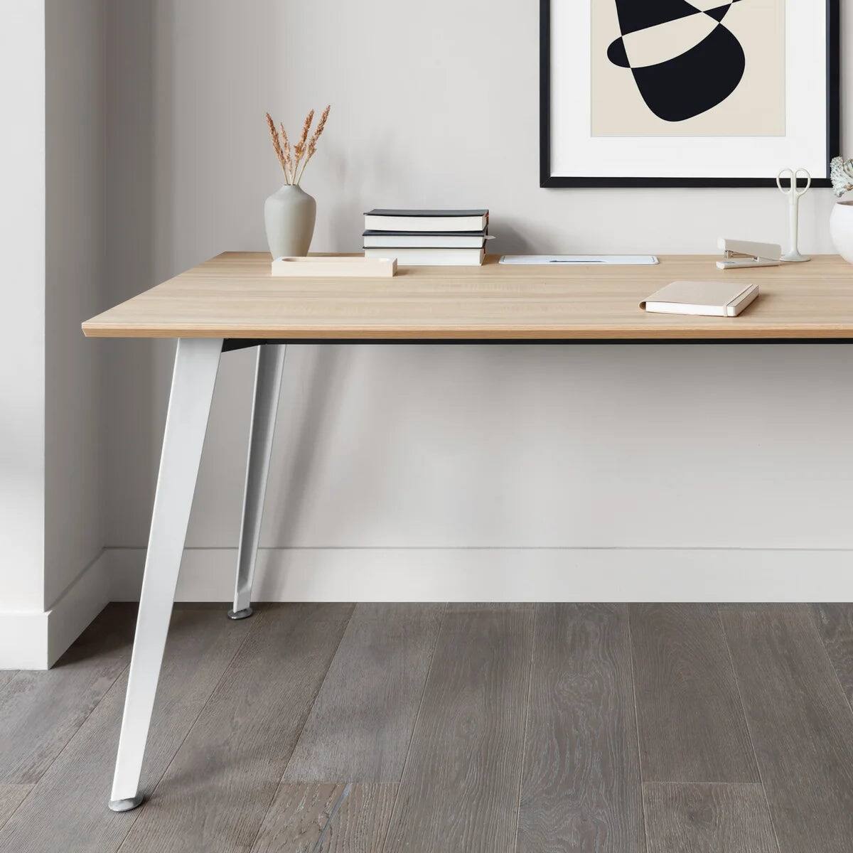 Left. Branch Furniture - Office Desk 48" x 24" - Woodgrain/White.