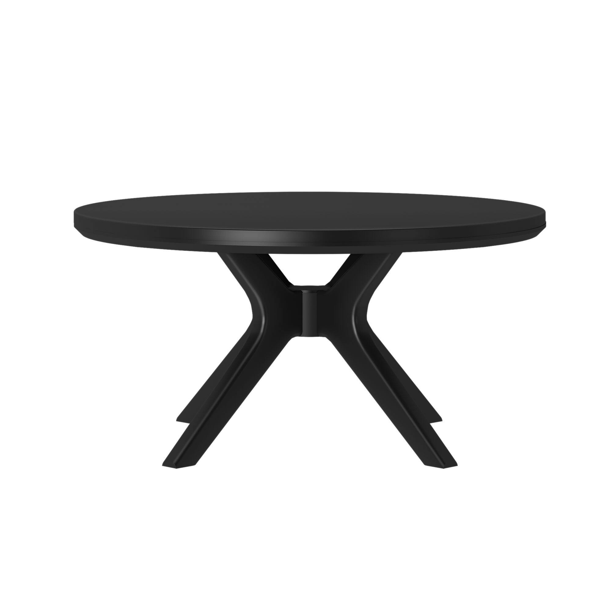 Alt View 3. Plank+Beam - Verso Round Coffee Table (36in x 36in / 910mm x 910mm), Black - Black.