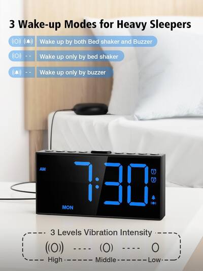 Dazzed Corner - Alarm Clock,Vibrating Alarm Clock - Black Dazzed Corner - Alarm Clock,Vibrating Alarm Clock - Black