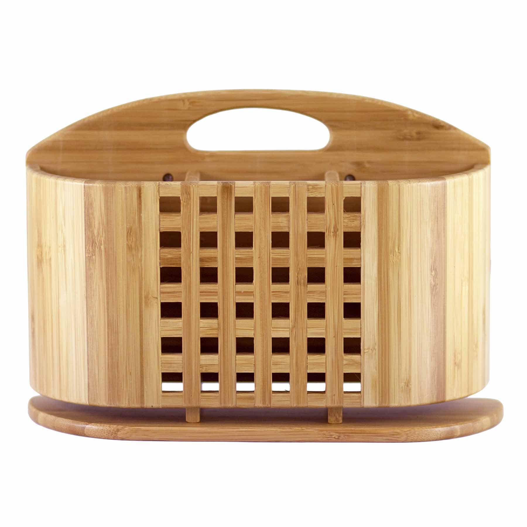 Back. Totally Bamboo - "Eco" Utensil, Flatware and Cutlery Drying Caddy for "Eco" Dish Drying Rack.