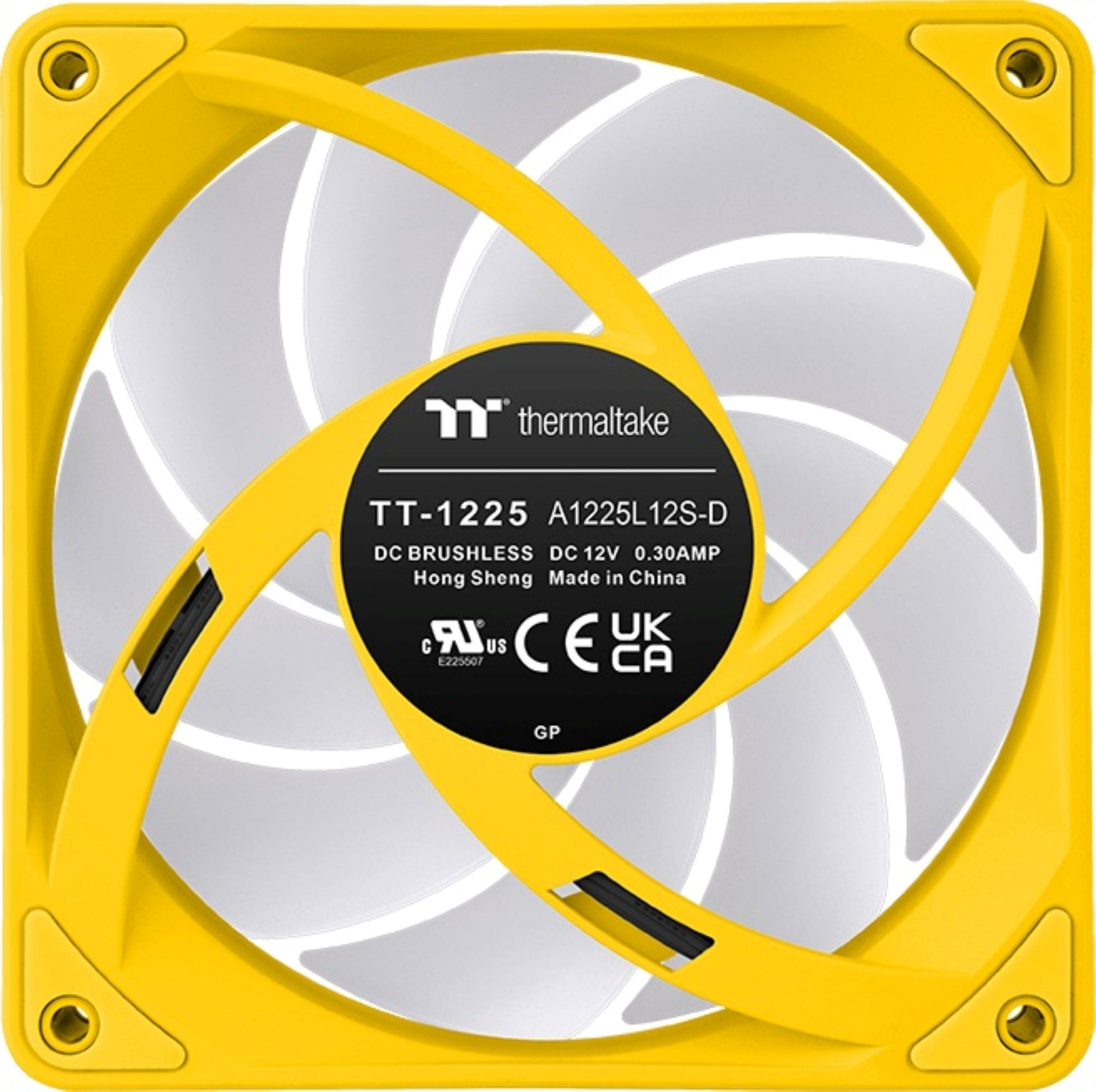 thermaltake TT-1225 A1225L12S-D DC BRUSHLESS DC 12V 0.30AMP Hong Sheng Made in China LR UK C E225007 US C E CA GP