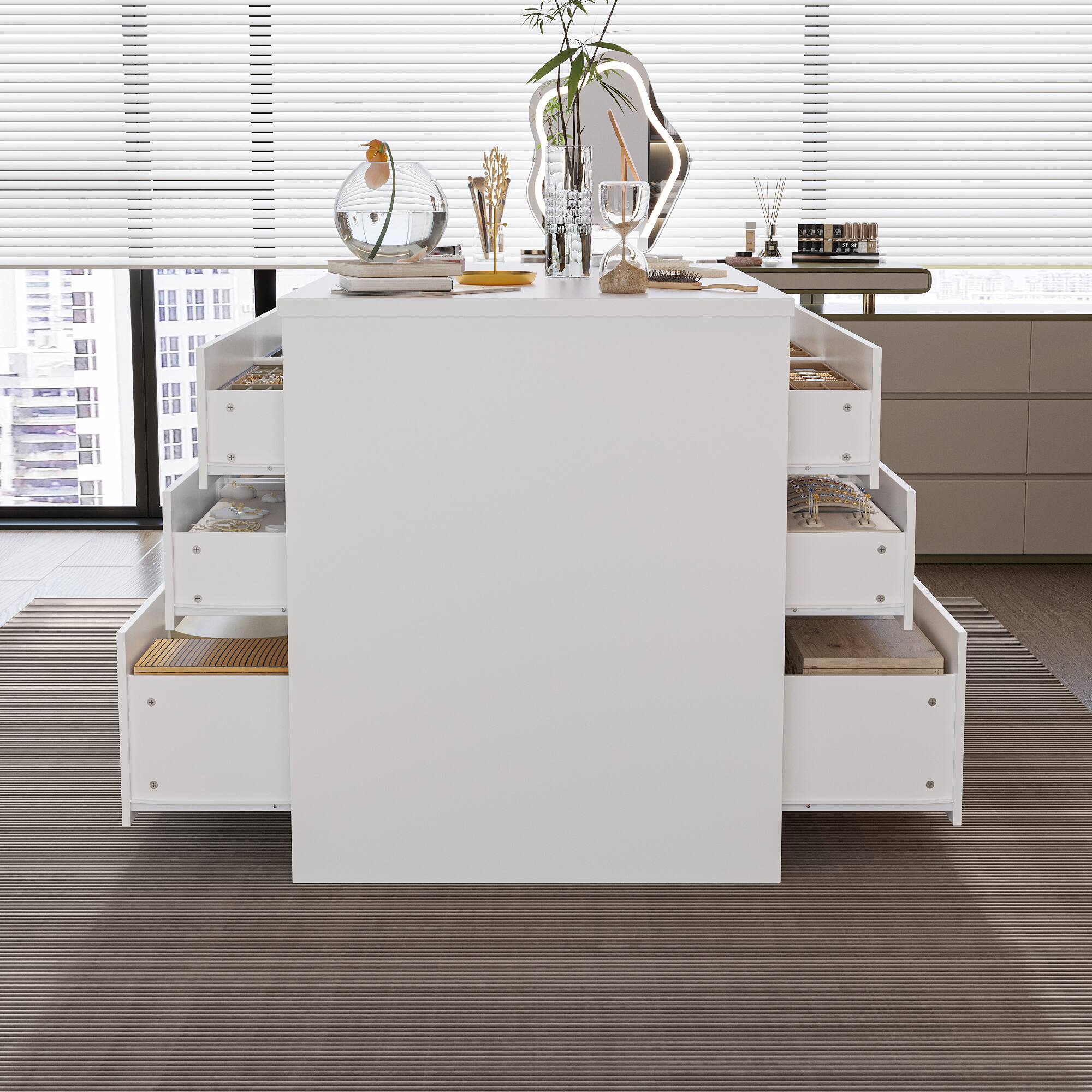 Alt View 4. Famapy - Famapy Entryway Storage Unit Dresser Streamline Your Space with Smart Organization - White.