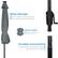 Angle. Sun Ray - 9' Round 8Rib Solar Lighted Umbrella - Grey.