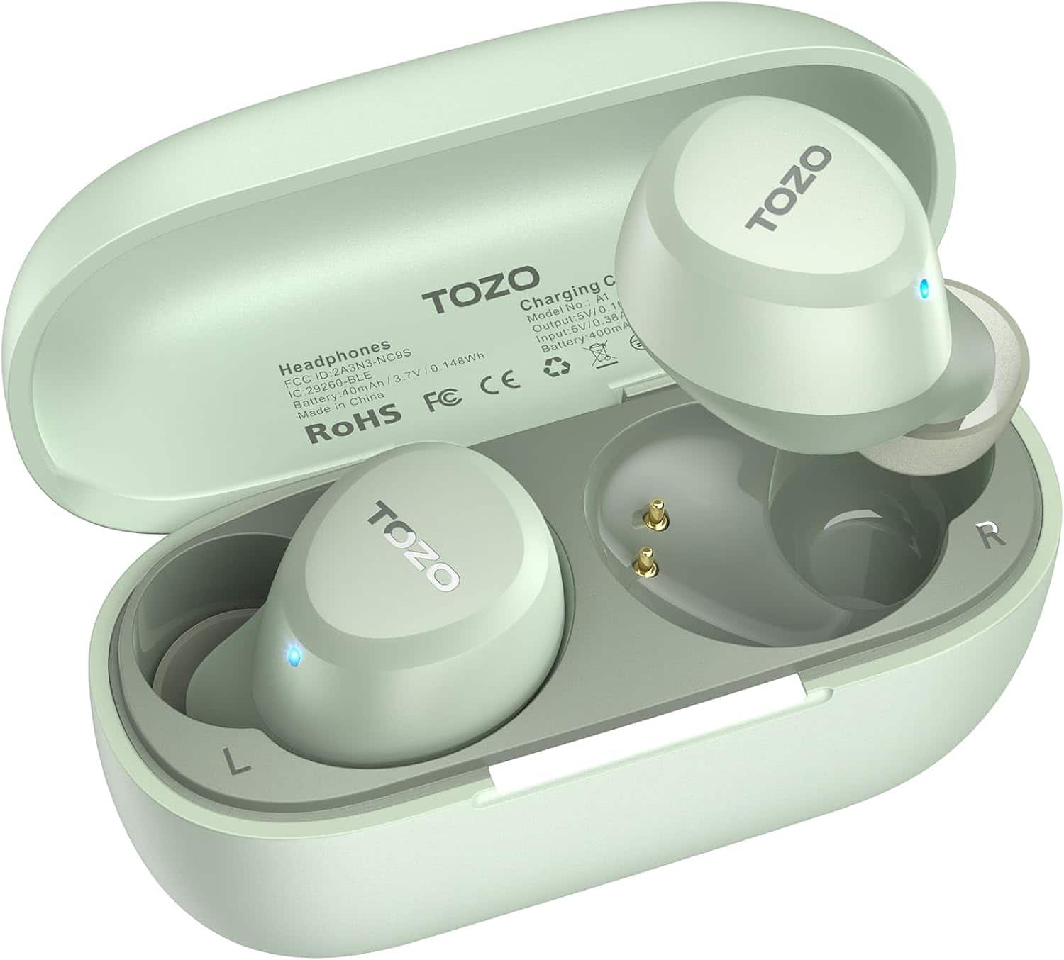 TOZO - A1 Audífonos Inalámbricos, 32H de Reproducción, Sonido Premium, Micrófono ENC, Emparejamiento Rápido, APP‑32EQ, Resistente al Agua, Cómodos y Livianos - Naranja 3