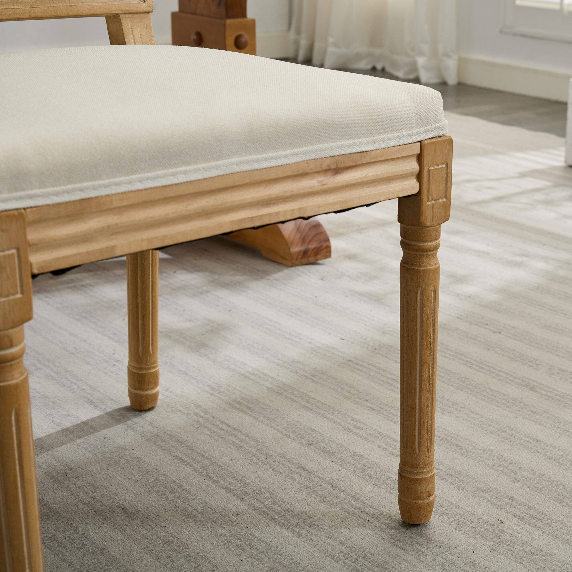 Alt View 5. Boyel Living - French Louis Style Dining Chairs Set of 2 with Square Back - Beige.