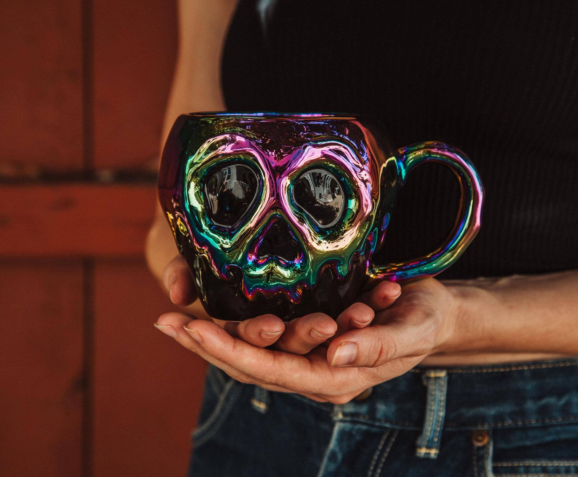 Alt View 1. Disney - Disney Villains Evil Queen Poison Apple Electroplated Sculpted Ceramic Mug - Purple.