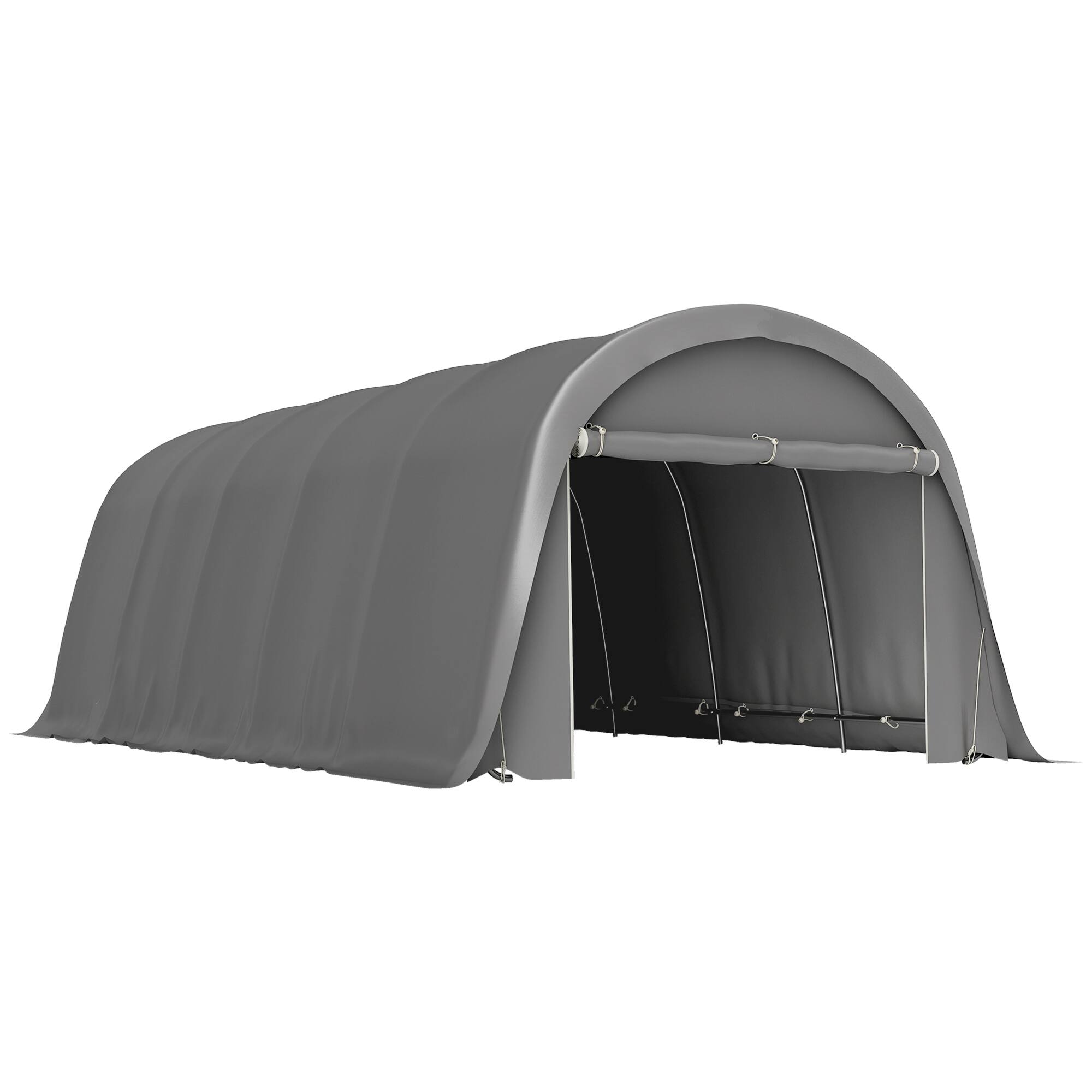 Front. Outsunny - 12' x 23.6' Heavy Duty Carport, Portable Garage Car Canopy Tent with UPF50+ Sun Protection, Galvanized Frame.
