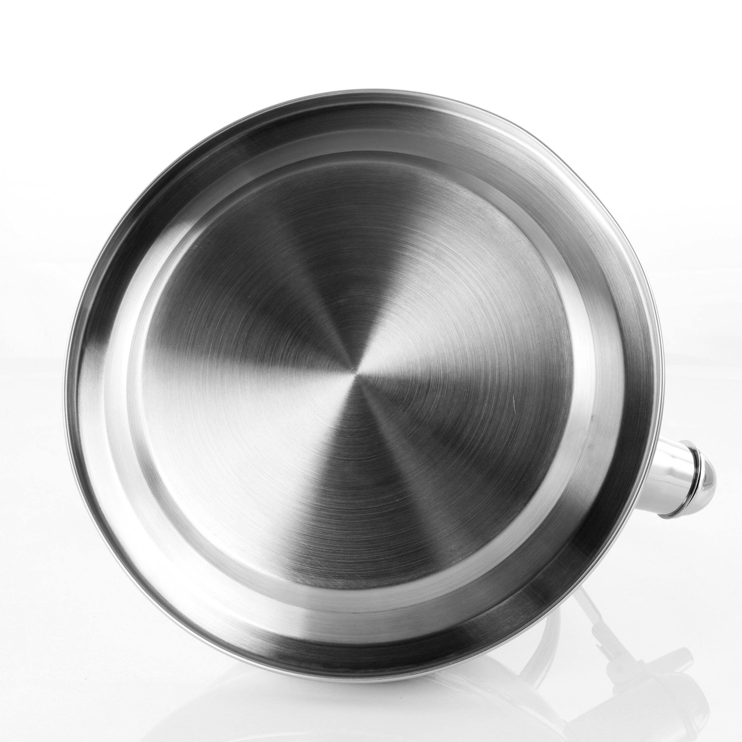Alt View 4. MegaChef - MegaChef 2.8 Quart Stovetop Whistling Kettle in Brushed Silver - Silver.