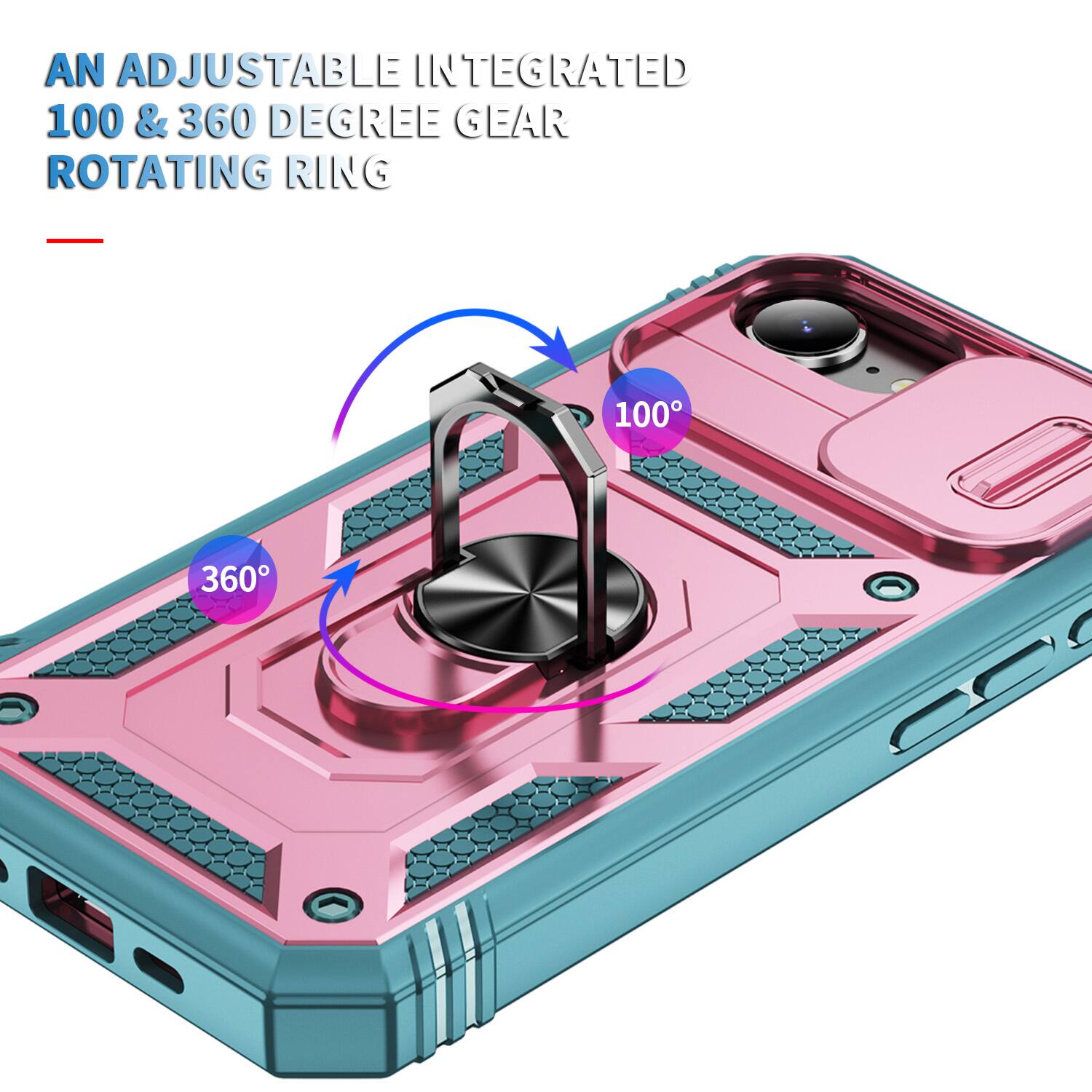 AN ADJUSTABLE INTEGRATED 100 & 360 DEGREE GEAR ROTATING RING