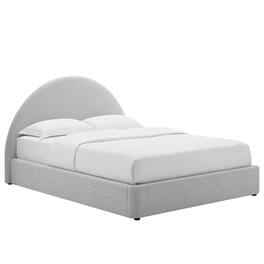 Modway - Resort Upholstered Fabric Arched Round Full Platform Bed - Gray