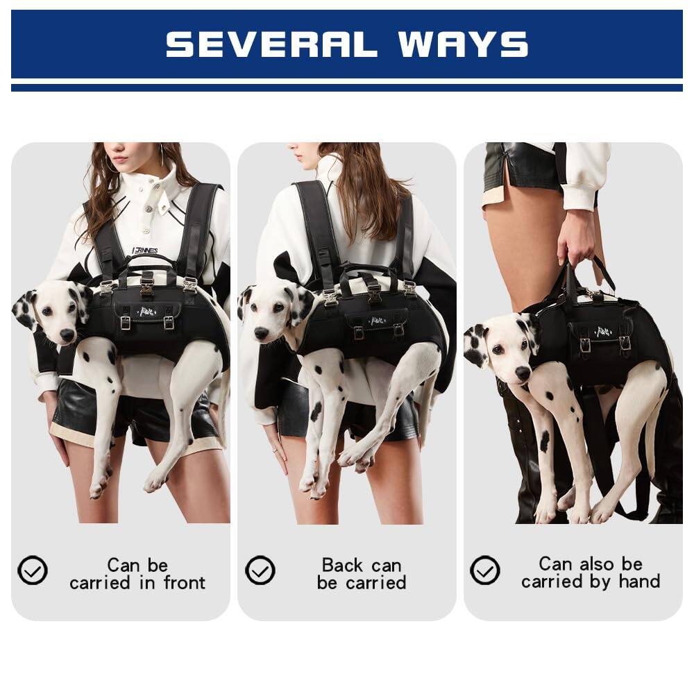 SEVERAL WAYS

- Can be carried in front
- Back can be carried
- Can also be carried by hand