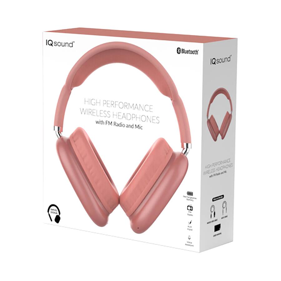 Iq Headset iQ Sound Bluetooth Over Ear High Performance Headphones IQ 170BT, Mic ...